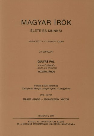 Magyar írók élete és munkái XVIII.
