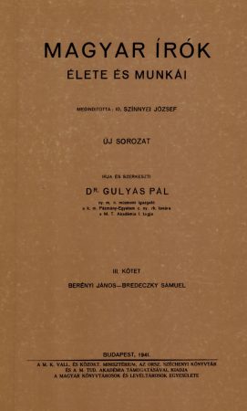Magyar írók élete és munkái III.