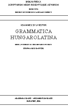 Grammatica Hungarolatina