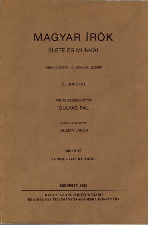 Magyar írók élete és munkái VIII.